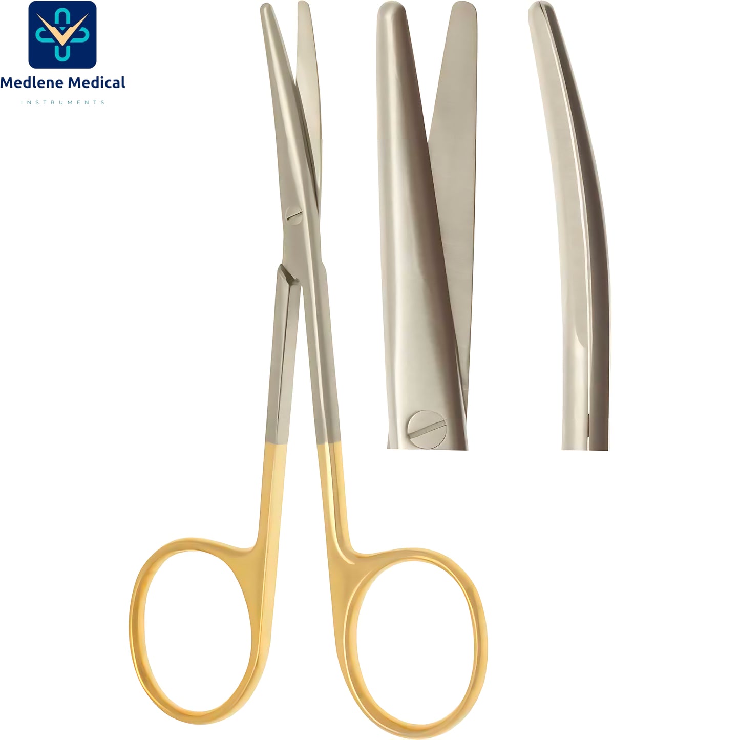 MEDLENE TUNGSTENCUT STRABISMUS DISSECTING SCISSORS, CURVED