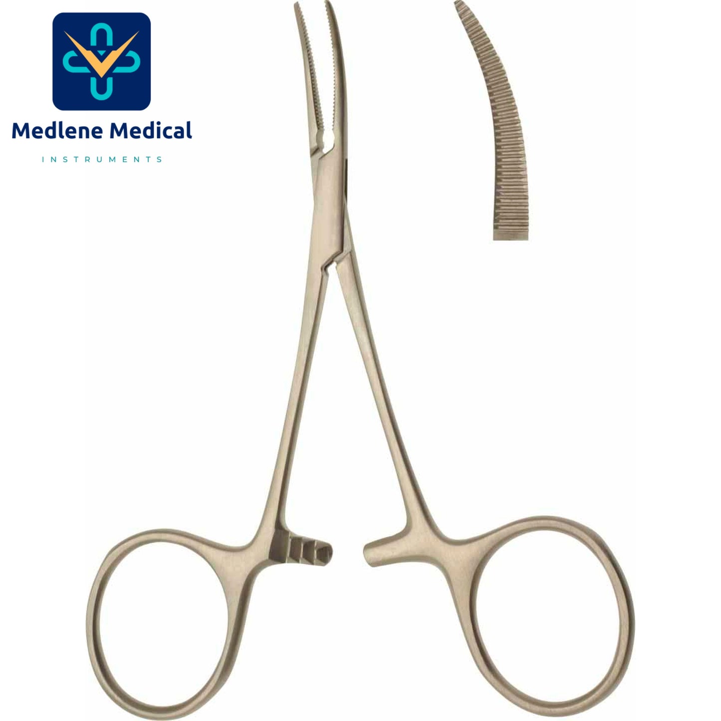 MEDLENE ULTRAFINE HARTMANN MOSQUITO ARTERY FORCEPS SERRATED CURVED