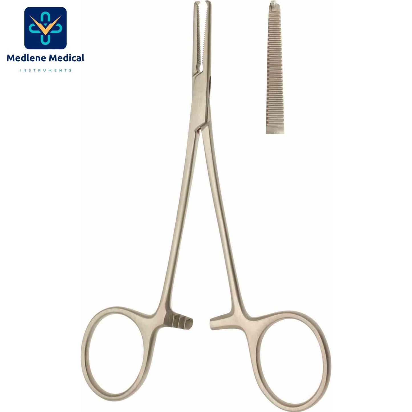 MEDLENE HALSTED MOSQUITO ARTERY FORCEPS 1x2 TEETH CURVED