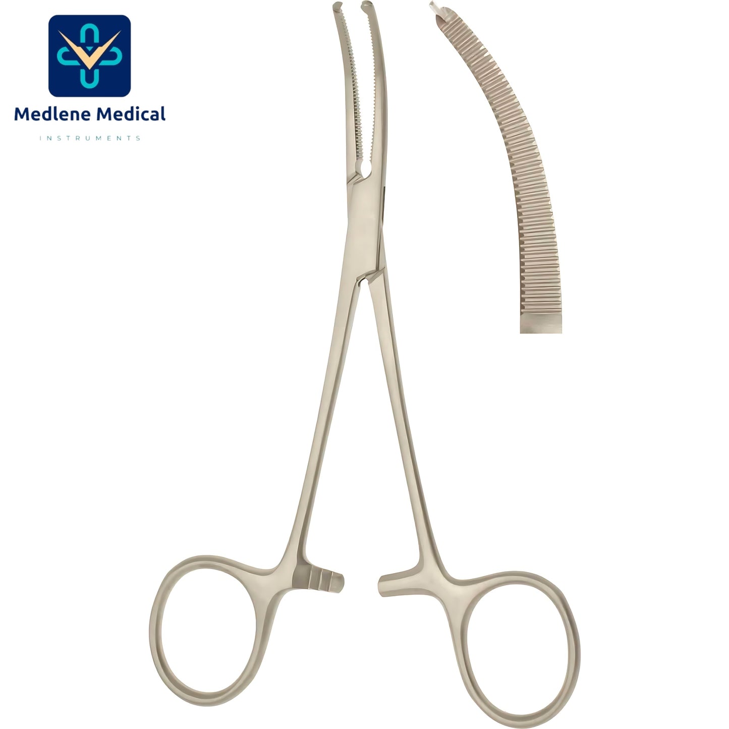 MEDLENE CRILE ARTERY FORCEPS 1x2 TEETH CURVED