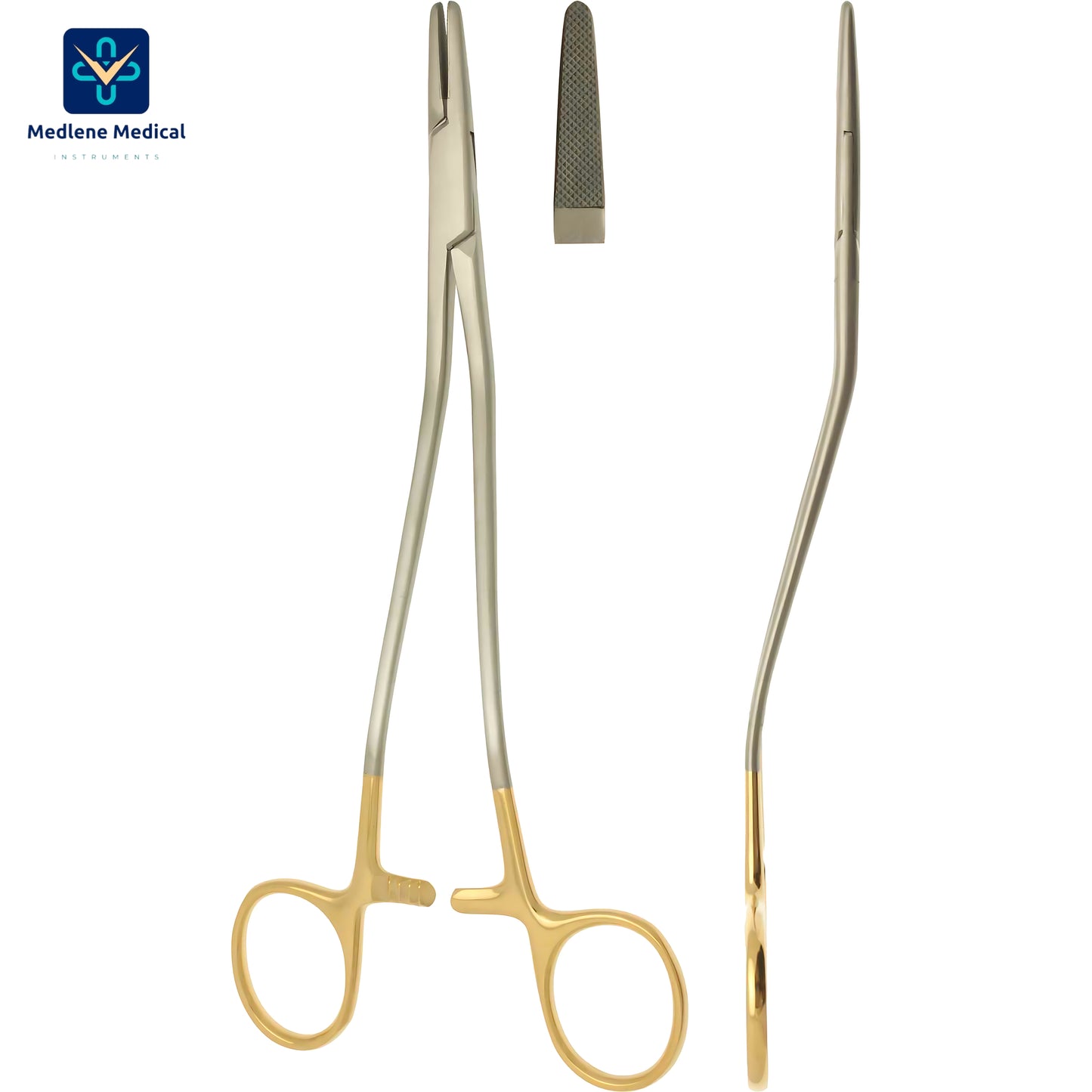 MEDLENE TUNGSTENGRIP BOZEMANN NEEDLE HOLDER BAYONET-SHAPED